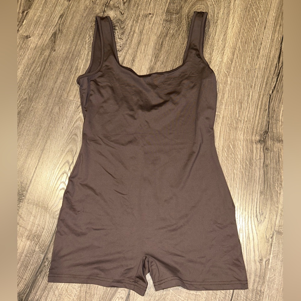 Brown Sleeveless Romper